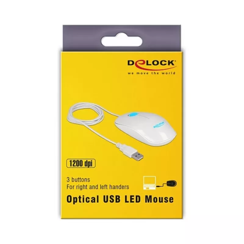 Ποντίκι DeLOCK 12537 USB Type-A οπτικό 1200 DPI