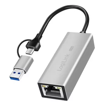 Προσαρμογέας USB-A/-C σε 2,5G Ethernet, γκρι