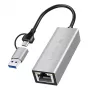 Προσαρμογέας USB-A/-C σε 2,5G Ethernet, γκρι