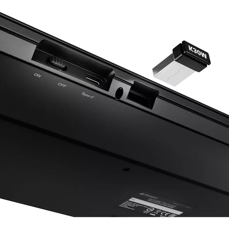 Sharkoon OfficePal K30W μαύρο DE-Layout Rubberdome