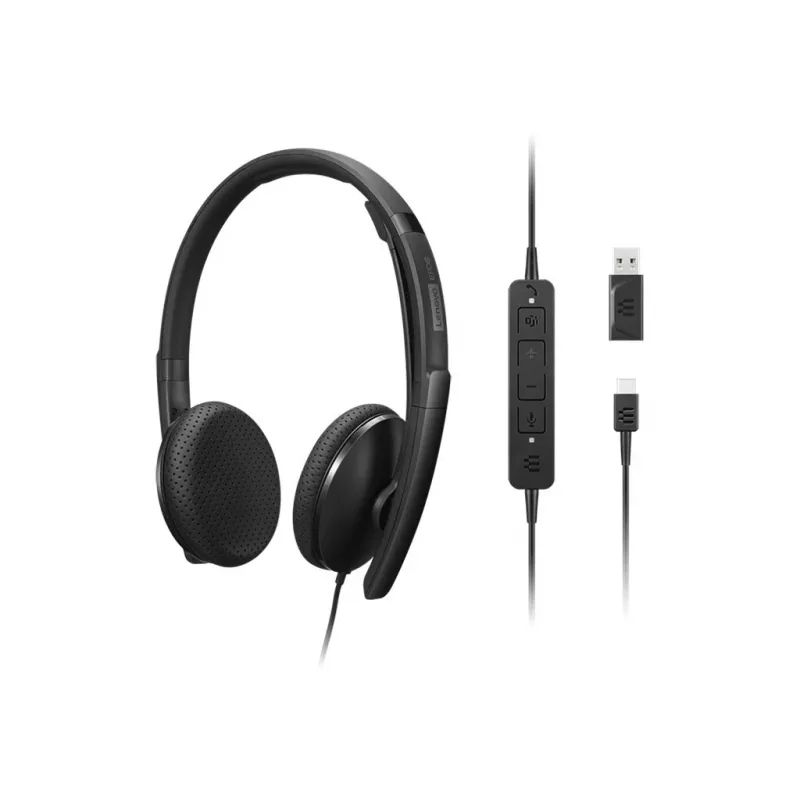 Lenovo 4XD1M45626 Ακουστικά/Headset ενσύρματα με κεφαλοδέσμενο USB Type-C μαύρα