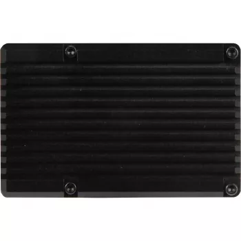 JOY-IT RPI CASE ALU07F - Θήκη για Raspberry Pi 4, αλουμίνιο, ανεμιστήρας, μαύρο (RB-ALUCASEP4+07FAN)