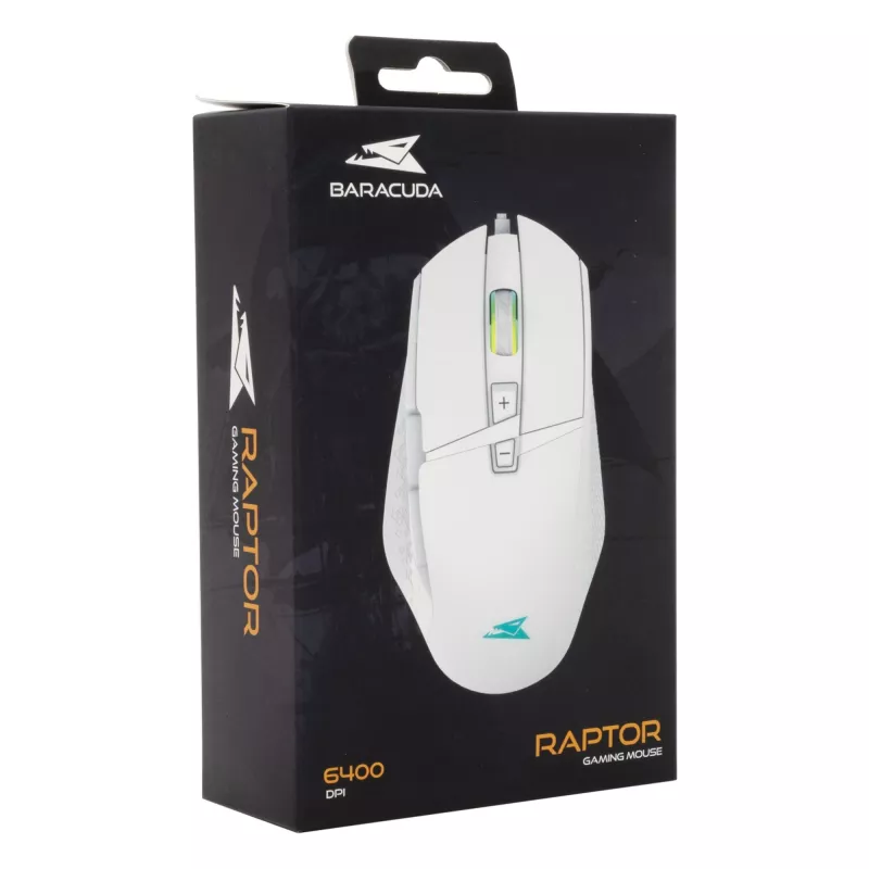 Ποντίκι Baracuda BGM-051 Raptor λευκό USB