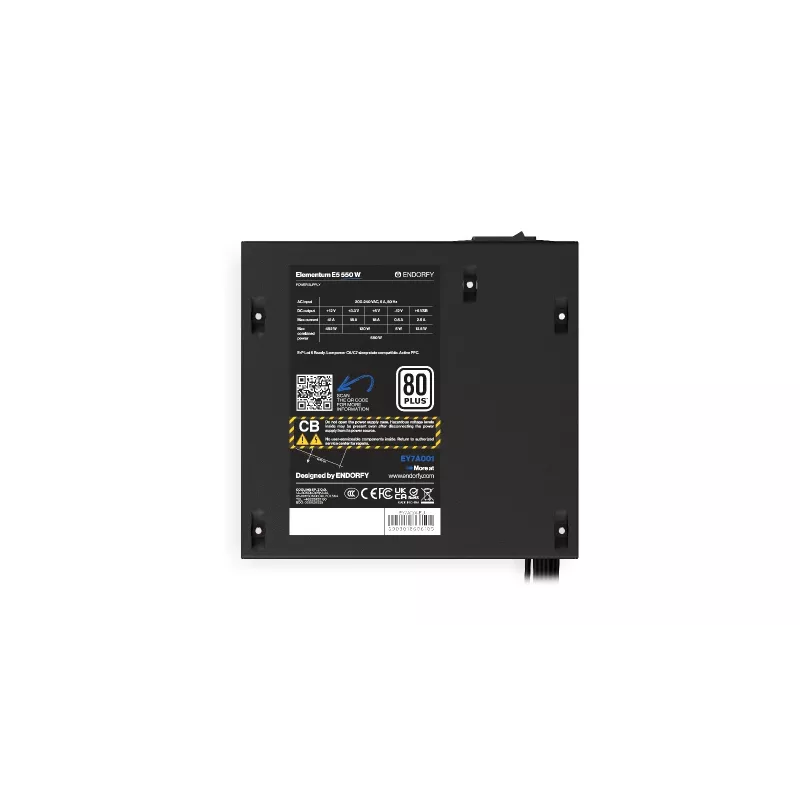 ENDORFY Elementum E5 550W Τροφοδοτικό 24-pin ATX ATX Μαύρο
