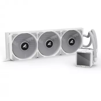 All-in-One Υδρόψυξη CPU Sharkoon S100 ARGB λευκό – Ψυγείο 360 mm, εφέ Infinity Mirror