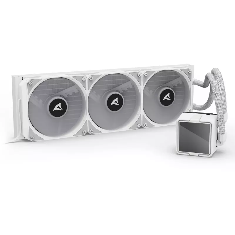 All-in-One Υδρόψυξη CPU Sharkoon S100 ARGB λευκό – Ψυγείο 360 mm, εφέ Infinity Mirror
