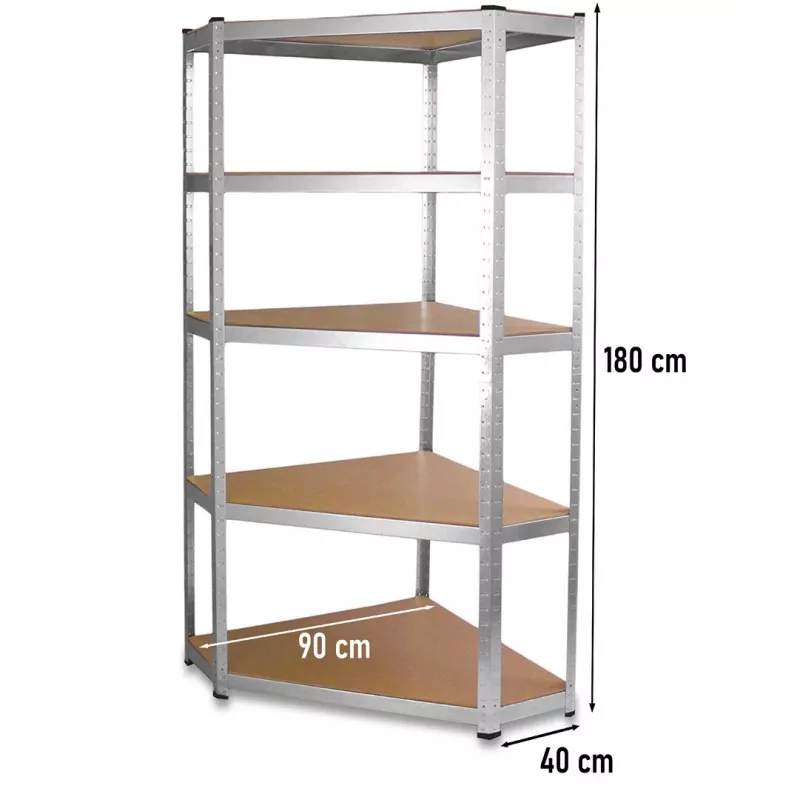 Μεταλλικό Γωνιακό Ράφι G9040 40 cm