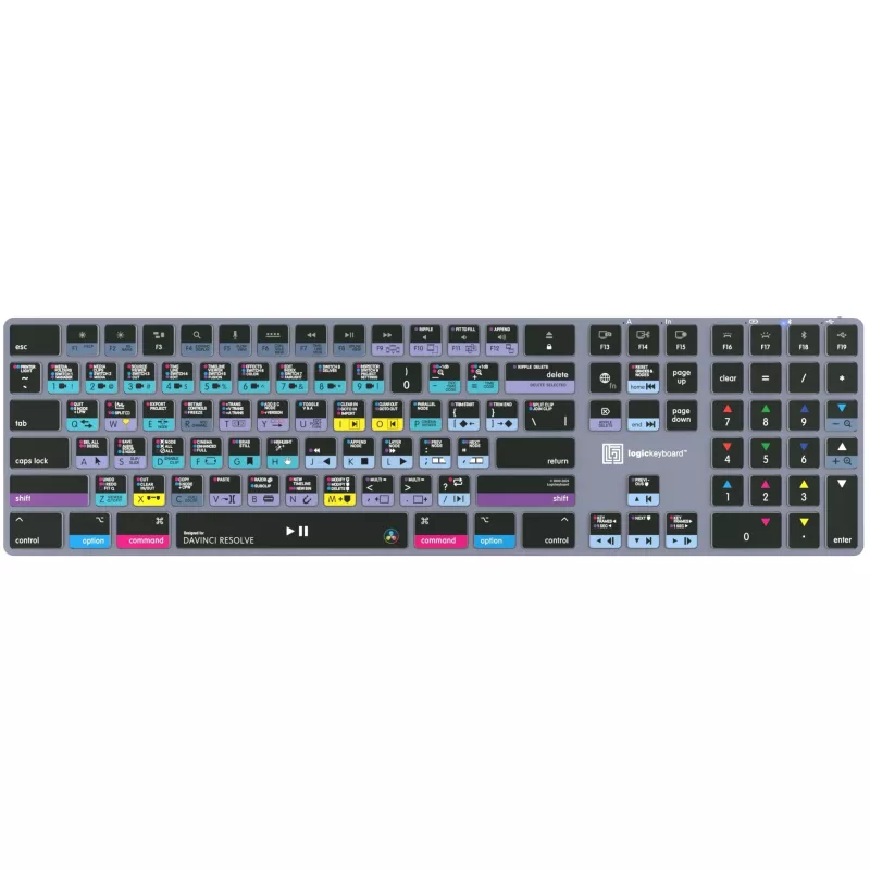 Logickeyboard DaVinci Resolve 18 Titan LKB-RESB-TM-UK πληκτρολόγιο για Mac, διάταξη UK