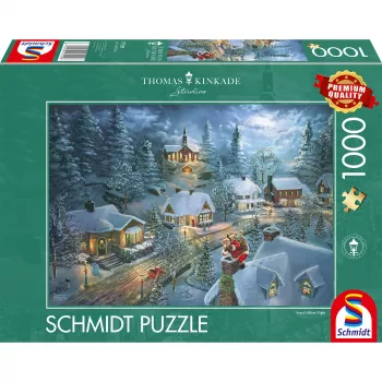 Παζλ Schmidt Spiele Thomas Kinkade Studios „Santa's Silent Night“ 1000 τεμ.