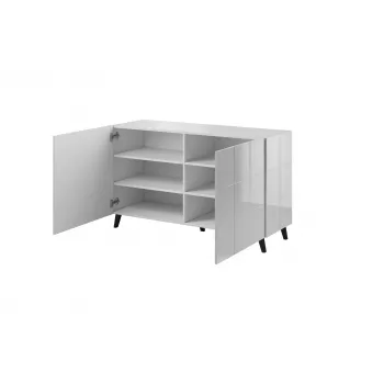 Cama Sideboard 2D REJA λευκό γυαλιστερό/λευκό γυαλιστερό