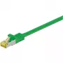 Wentronic Goobay Cat.7 καλώδιο raw patch, S/FTP (PiMF), πράσινο, 2 m – LSZH χωρίς αλογόνα, χαλκός, βύσμα αρσενικό RJ45 (91604)