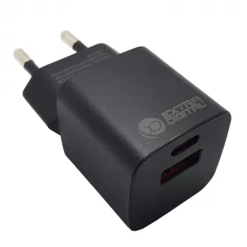 Φορτιστής EXTRA DIGITAL GaN USB Type-C, USB Type-A: 30W, PPS