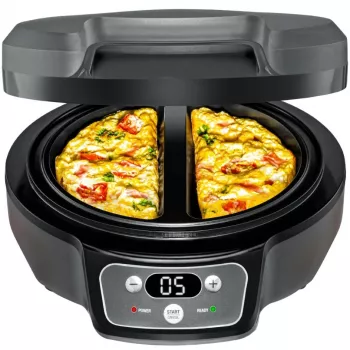 Omelett Chef OM 950, συσκευή σνακ ανθρακί, 950 Watt