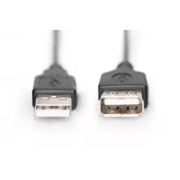 Digitus ASSMANN Basic - Καλώδιο επέκτασης USB - USB Type A, 4 ακίδων (M) - USB Type A, 4 ακίδων (W) - 3 m (USB/USB 2.0) - Χυτό - Μαύρο (AK-300200-030-S)