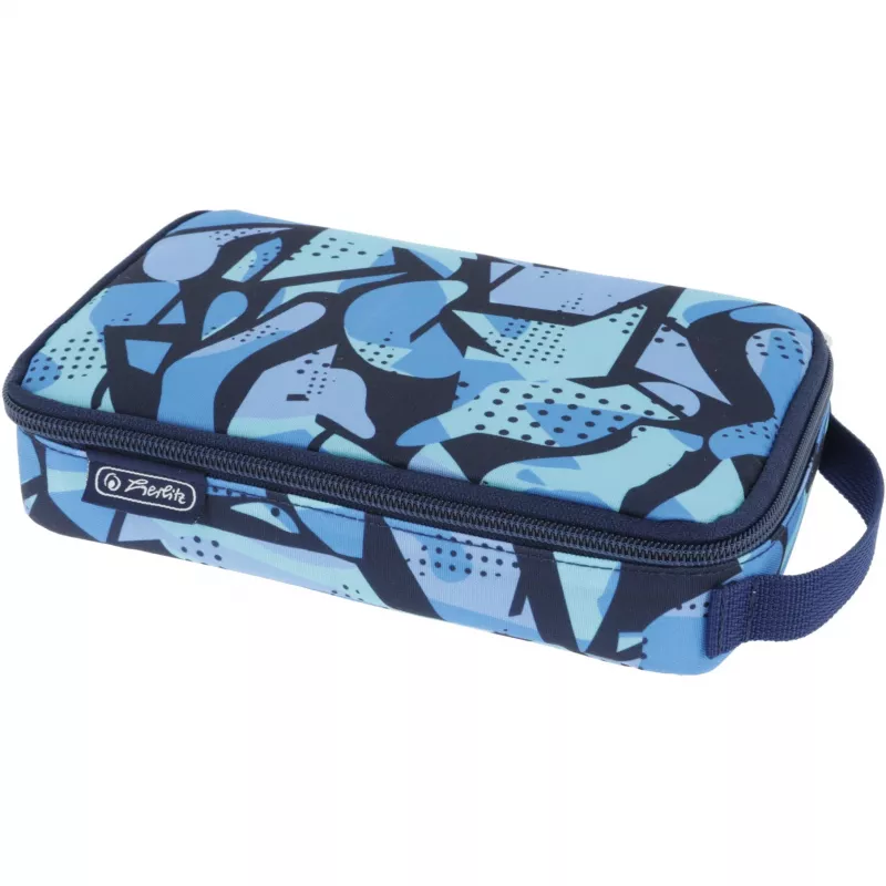 Κασετίνα Herlitz 2 Go CamoBlue Πολυεστέρας Μπλε 210x130x60mm