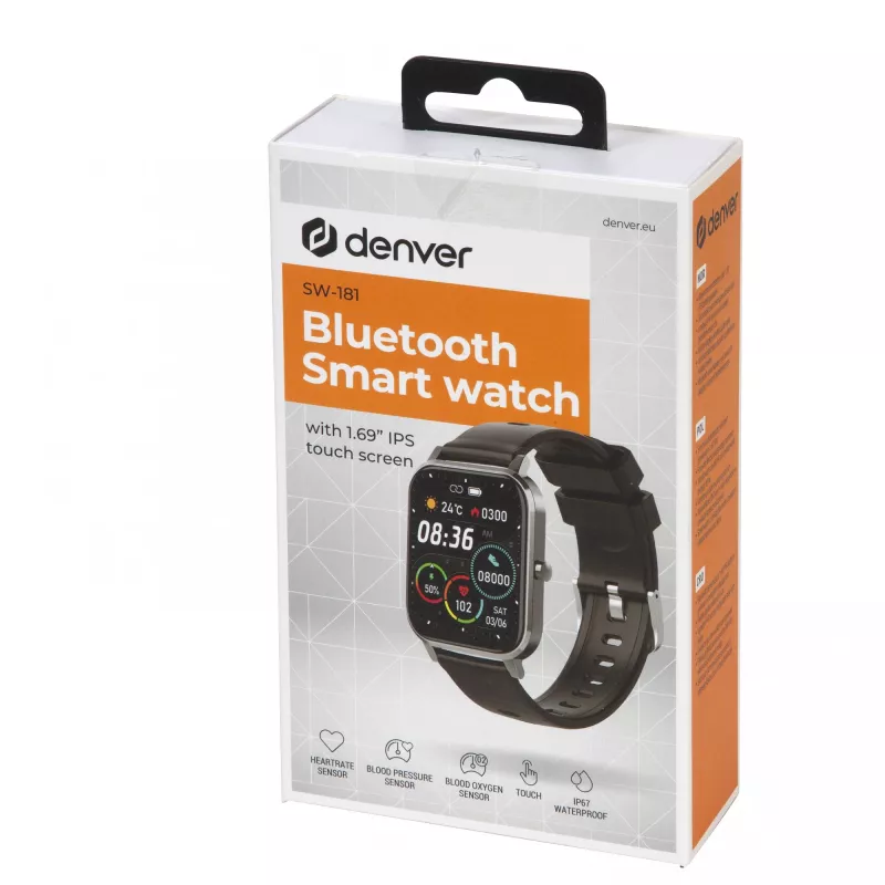 Smartwatch Denver SW-181 μαύρο μαύρο