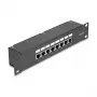 DeLOCK 10 ιντσών Patchpanel σύζευξης 8 Ports Cat.6 RJ45 μαύρο 1U