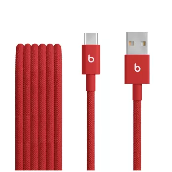 Apple Beats Καλώδιο υφασμάτινο USB-A σε USB-C (1,5 m) - Rapid Red (MFEJ4ZM/A)