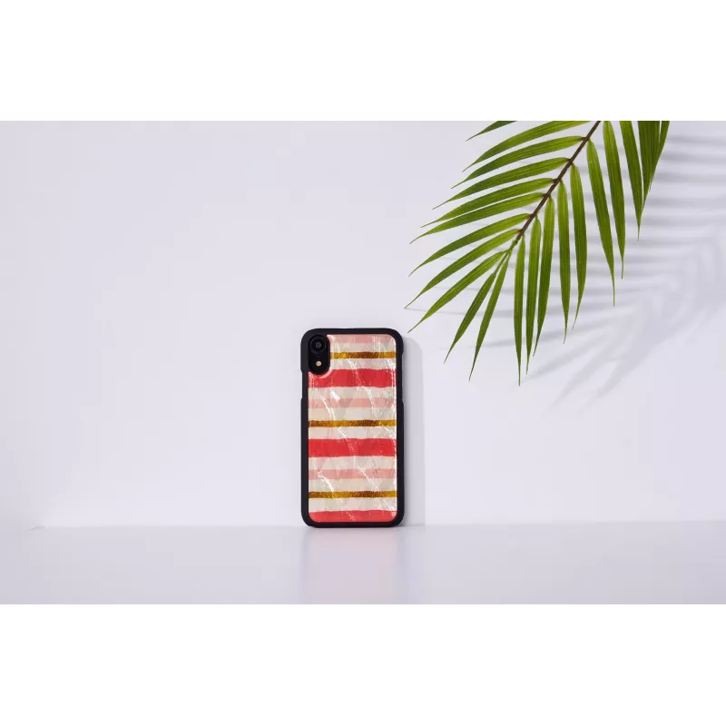 Θήκη smartphone iKins για iPhone XR — σχέδιο short cake, μαύρη