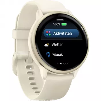 Garmin vívoactive 6 3,05 cm (1,2 inch) AMOLED 42 mm Ψηφιακό 390 x 390 Pixel Οθόνη αφής Λευκό Wi-Fi GPS (Δορυφορικό)