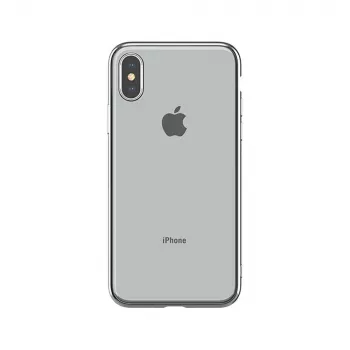 Μαλακή θήκη Devia για iPhone XS Max – TPU, ασημί, λεπτή θήκη προστασίας
