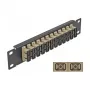 Patchpanel οπτικών ινών DeLOCK 10 ιντσών 12 Port SC Duplex μπεζ 1U μαύρο