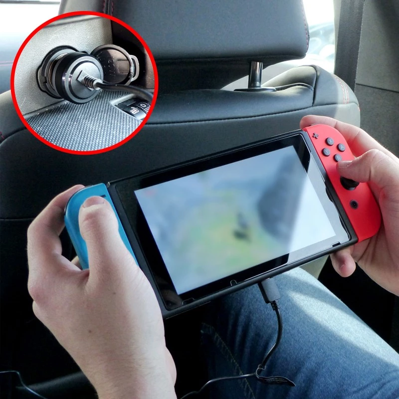 Subsonic SA5408 φορτιστής αυτοκινήτου για Nintendo Switch, USB-C, καλώδιο 1,5 m, 2,4 A