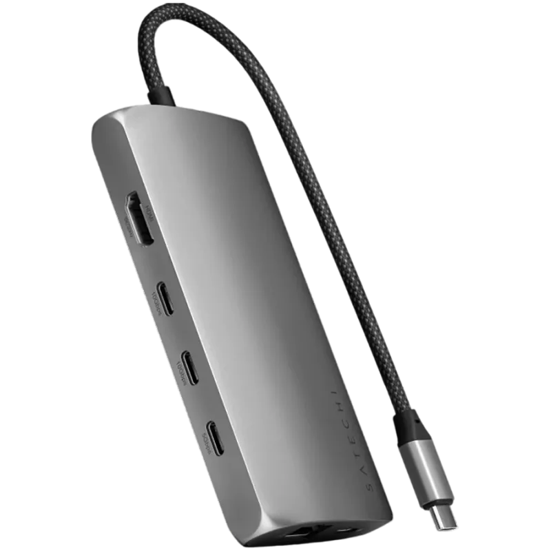 Satechi USB-C Multiport Adapter 8K με Ethernet V3 space grey (ST-P8KEM)