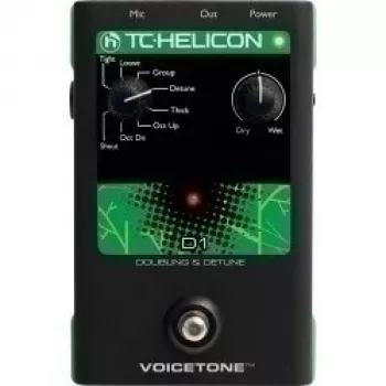 Επεξεργαστής φωνητικών εφέ TC-Helicon VoiceTone D1 Dubler Detuner — Διόρθωση τονικότητας και εφέ αποσυντονισμού