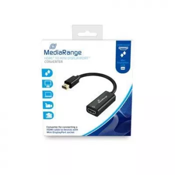 Προσαρμογέας καλωδίου βίντεο MediaRange MRCS176 0,15 m Mini DisplayPort HDMI μαύρο