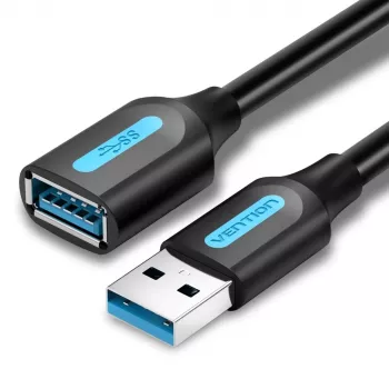 Καλώδιο επέκτασης USB 3.0 Vention CBHBH 2 m — αρσενικό USB-A σε θηλυκό USB-A, 5 Gbit/s, μαύρο