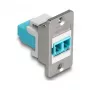DeLOCK Μονάδα Keystone 90888 επίπεδη aqua ασημί λευκό LC