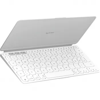Logitech Keys-To-Go 2 ασύρματο πληκτρολόγιο για iPad, iPhone, Mac και Apple TV, γερμανική διάταξη, ανοιχτό γκρι