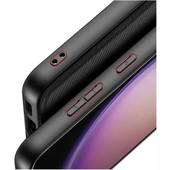 nevox StyleShell NYLO 2469 θήκη για Samsung Galaxy S25+, πολυανθρακικό/TPU/νάιλον, μαύρη
