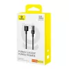 Baseus Gem Καλώδιο γρήγορης φόρτισης USB A σε USB C 2 m 100 W Μαύρο