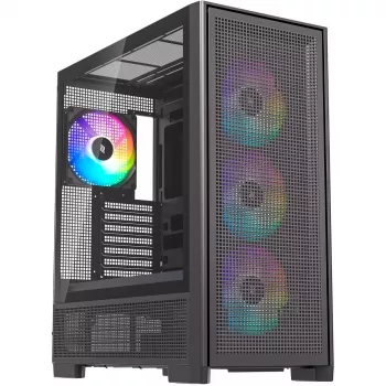 Κουτί PC Silentware Air 2000 A-RGB μαύρο — Mid-Tower, πλαϊνό παράθυρο από σκληρυμένο γυαλί