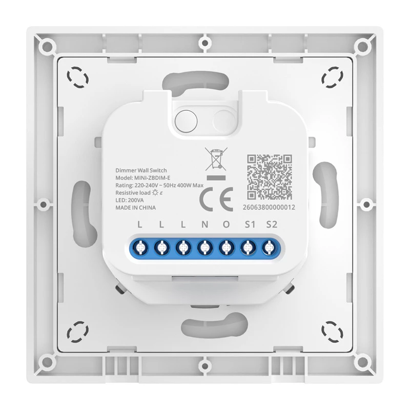 Έξυπνος διακόπτης τοίχου/ροοστάτης Sonoff MINI-ZBDIM-E ZigBee – συμπαγές ροοστάτης και μονάδα on/off χωνευτής τοποθέτησης