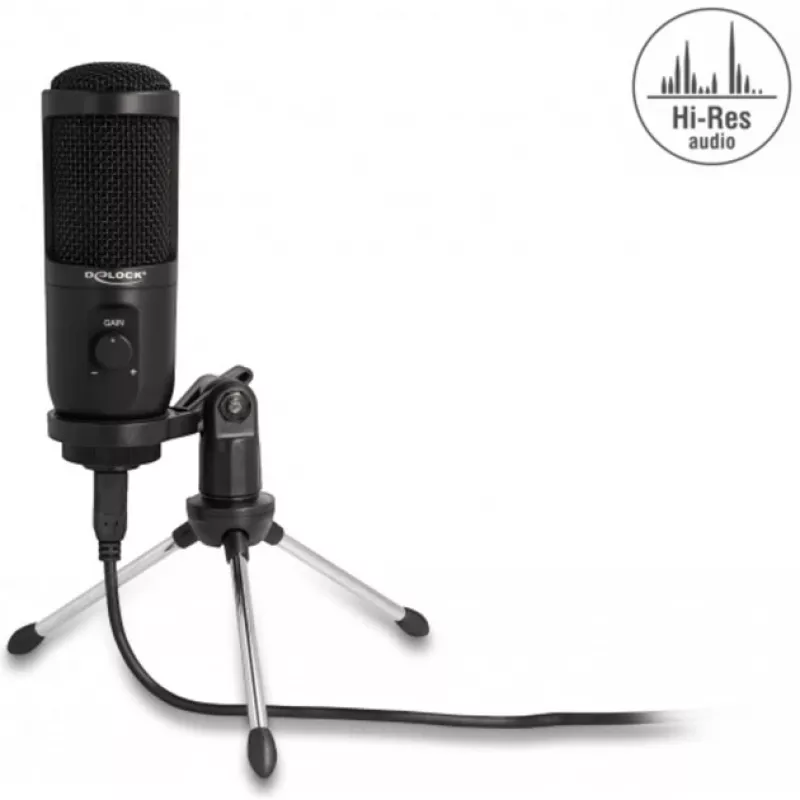 Delock - Μικρόφωνο - USB - Μαύρο (66832)