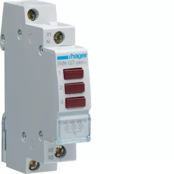 Hager SVN127 Λυχνία σήματος, 230 V AC, 3 x κόκκινο LED