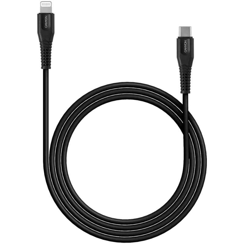 CANYON Καλώδιο MFI-4 Type-C σε Lightning 1,2m Μαύρο