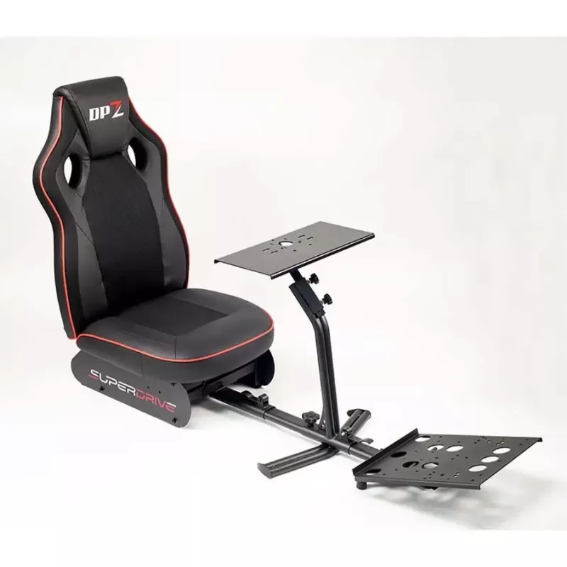 Racing Cockpit Subsonic SA5681 μαύρο κόκκινο τεχνητό δέρμα mesh μέταλλο