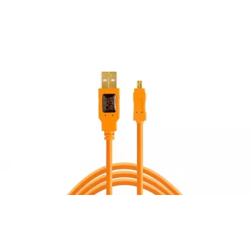 Tether Tools CU8015-ORG – 4,6 m – USB A – Mini-USB B – USB 2.0 – Πορτοκαλί