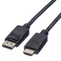 ROLINE - Καλώδιο προσαρμογέα - DisplayPort αρσενικό σε HDMI αρσενικό - 4.5 m - θωρακισμένο - Μαύρο (11.04.5783)