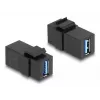Μονάδα Keystone DeLOCK USB 3.0 A υποδοχή σε A υποδοχή μαύρο 1:1