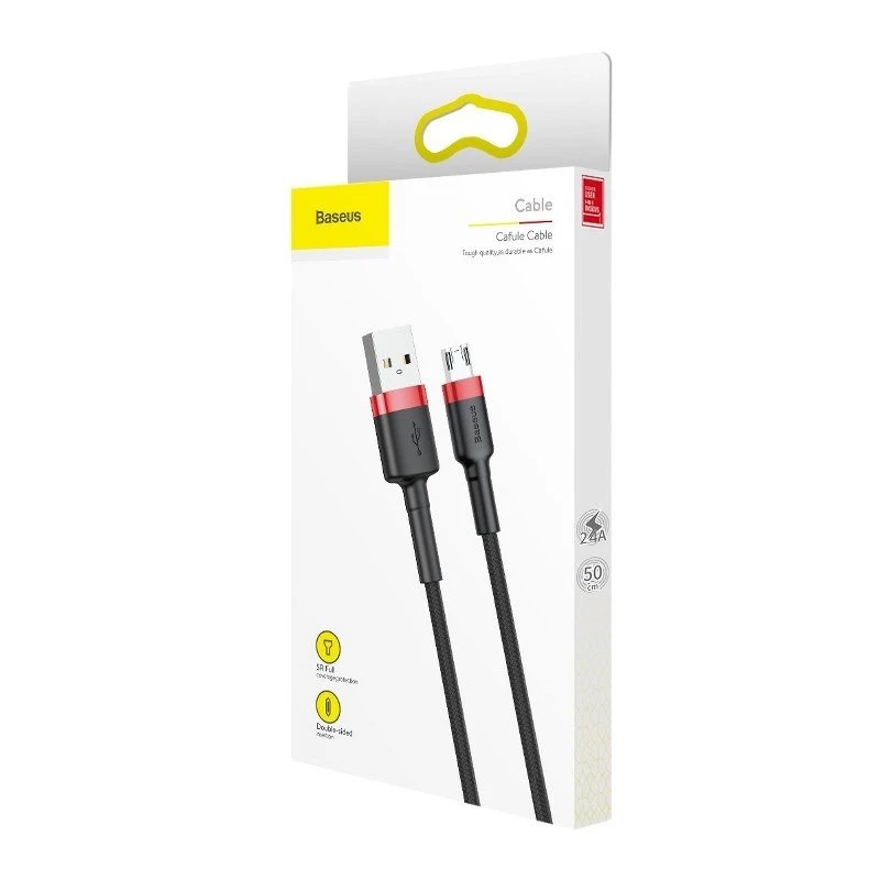 Καλώδιο Micro-USB Baseus Cafule 1,5A 2m (κόκκινο & μαύρο)