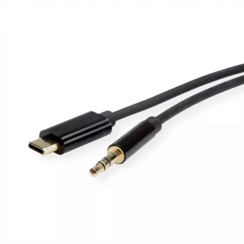 ROLINE προσαρμογέας USB-C σε βύσμα jack - USB-C αρσενικό αναστρέψιμο σε στερεοφωνικό mini jack αρσενικό