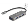 DeLOCK 63173 Hub USB Type-C 5000 Mbit/s Μαύρο