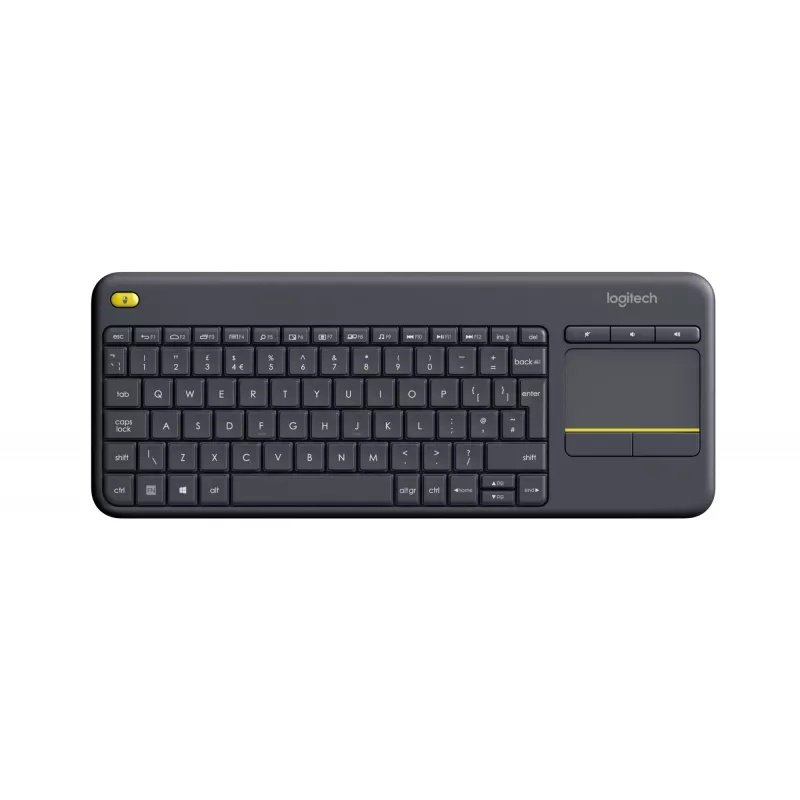 Logitech Wireless Touch Keyboard K400 Plus - Πληκτρολόγιο - με Touchpad - ασύρματο - 2.4 GHz - Βέλγιο - Μαύρο