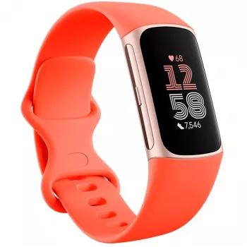 Fitbit Charge 6 - Champagne Gold Aluminium - Μετρητής δραστηριότητας με Infinity Band - Σιλικόνη - κοραλί - NFC, Bluetooth - 37.64 g (40-56-7910)