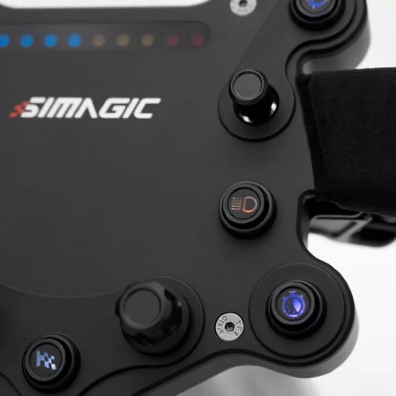 Simagic GTS Alcantara S202 — τιμόνι sim racing με επένδυση Alcantara, μοντέλο S202